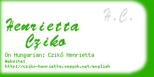 henrietta cziko business card