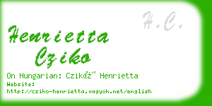 henrietta cziko business card